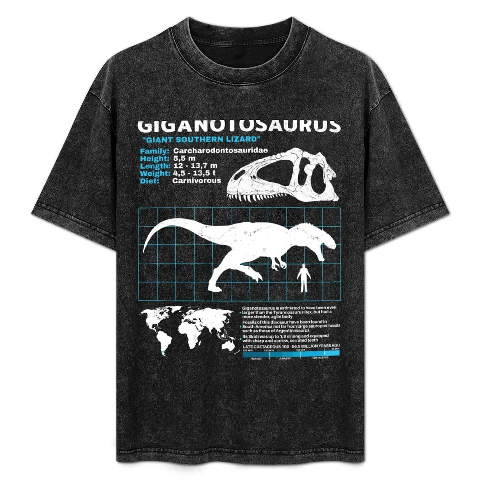 Giganotosaurus data sheet T-Shirt Big Size Short Sleeve Casual Top
Giganotosaurus data sheet T-Shirt Big Size Short Sleeve Casual Top