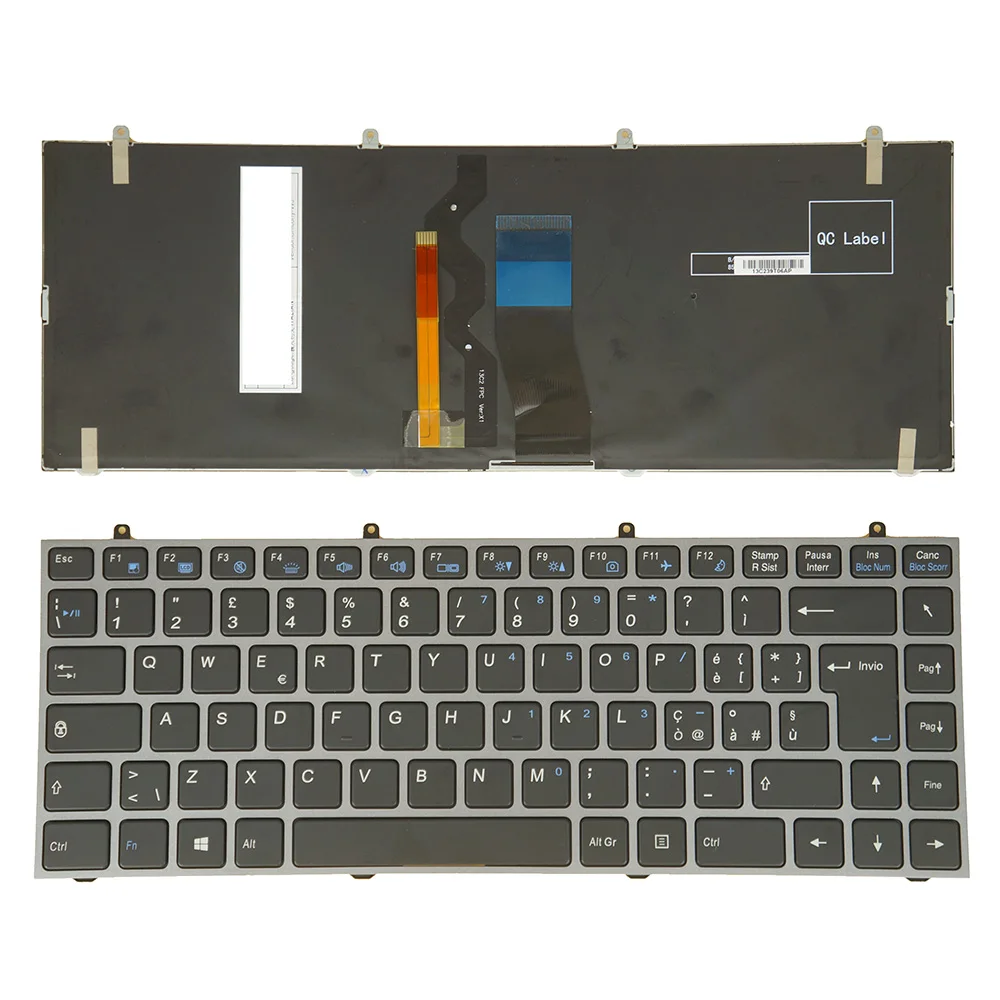 Italian Keyboard For Clevo W230ST W230SS W230SD Sager NP7330 NP7338 NP7339 MP-13C26I0J4302 6-80-W23D0-100-1 Backlit Silver Frame
Italian Keyboard For Clevo W230ST W230SS W230SD Sager NP7330 NP7338 NP7339 MP-13C26I0J4302 6-80-W23D0-100-1 Backlit Silver Frame