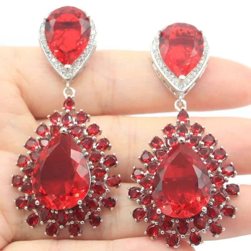 27g 925 Solid Sterling Silver Earrings Customized Long Big Heavy 27g Spinel Green Peridot Red Blood Ruby CZ Women
27g 925 Solid Sterling Silver Earrings Customized Long Big Heavy 27g Spinel Green Peridot Red Blood Ruby CZ Women