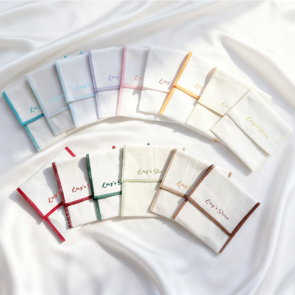 100Pcs Custom Logo Thick Jewelry Cotton Envelope Bag 10x10cm Bracelet Necklace Pendant Ring Earring Stud Keychain Cosmetic Pouch
100Pcs Custom Logo Thick Jewelry Cotton Envelope Bag 10x10cm Bracelet Necklace Pendant Ring Earring Stud Keychain Cosmetic Pouch