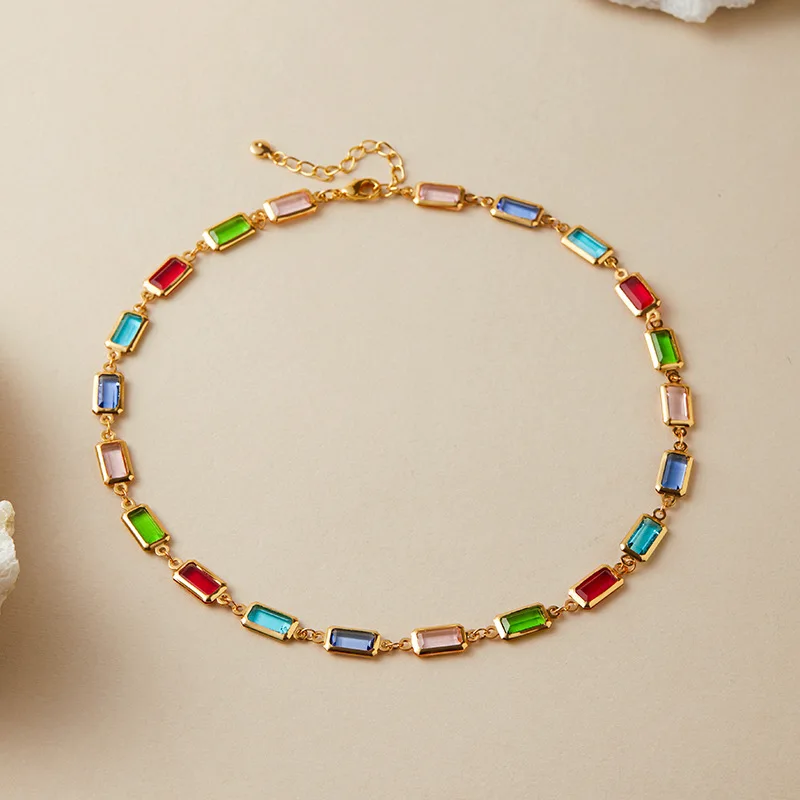 Minar 2025 Popular Rainbow Black Color Rectangle Glass Beads Strand Beaded Necklace for Women 18K Gold Plated Brass Chokers
Minar 2025 Popular Rainbow Black Color Rectangle Glass Beads Strand Beaded Necklace for Women 18K Gold Plated Brass Chokers