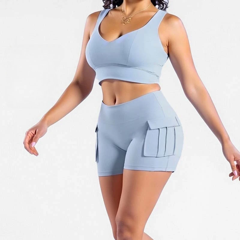 New Tight-fitting Pilates Training Suit Yoga Set Quick-drying Sportswear Outdoor Running Sports Set Women's Gym Workout Clothes 
New Tight-fitting Pilates Training Suit Yoga Set Quick-drying Sportswear Outdoor Running Sports Set Women's Gym Workout Clothes