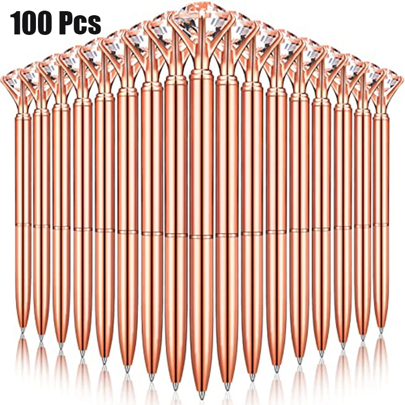 100Pcs Elegant Rose Gold Diamond Topped Twist Metal Pens Bulk,Crystal Sign Pens
100Pcs Elegant Rose Gold Diamond Topped Twist Metal Pens Bulk,Crystal Sign Pens