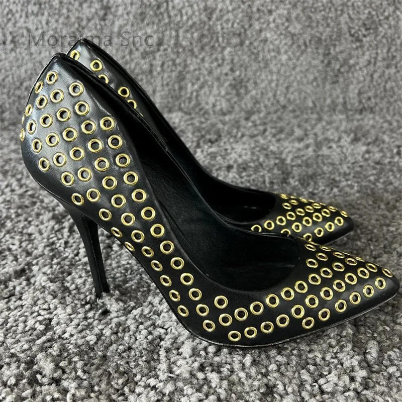 Gold Buckle Stiletto Women's Pumps High Heels Leather Pointed Toe Shallow Punk Single Shoes Autumn New Office Party Shoes
Gold Buckle Stiletto Women's Pumps High Heels Leather Pointed Toe Shallow Punk Single Shoes Autumn New Office Party Shoes