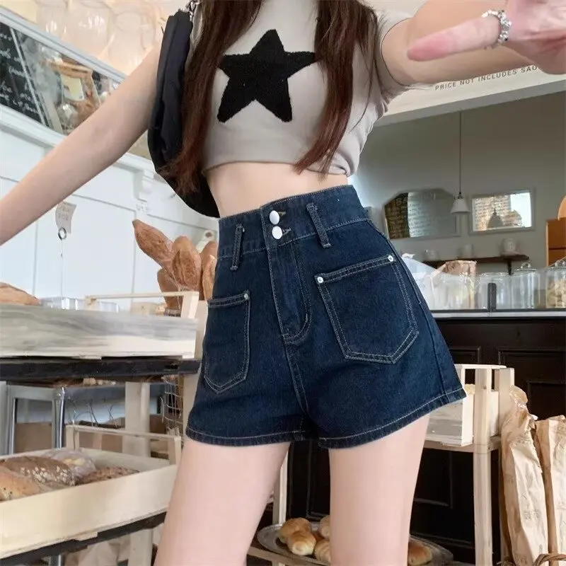Джинсовые шорты Женские джинсовые шорты с высокой талией Синие хлопковые широкие шорты для девочек Студенческие корейские модные женские джинсовые шорты
Джинсовые шорты Женские джинсовые шорты с высокой талией Синие хлопковые широкие шорты для девочек Студенческие корейские модные женские джинсовые шорты