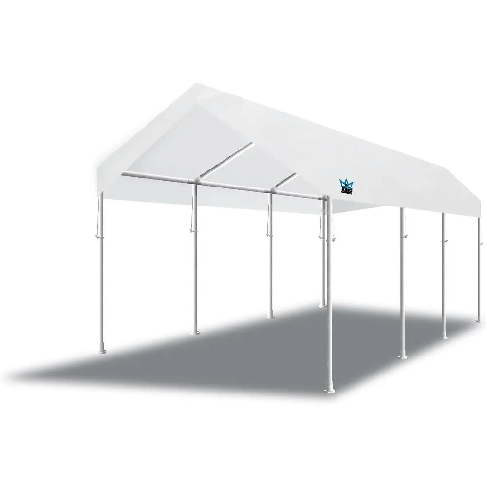 Hercules 10-eet by 20-eet, 2-Inch Hammertone Steel e w/Buttons, 8-Leg, Carport, White
Hercules 10-eet by 20-eet, 2-Inch Hammertone Steel e w/Buttons, 8-Leg, Carport, White
