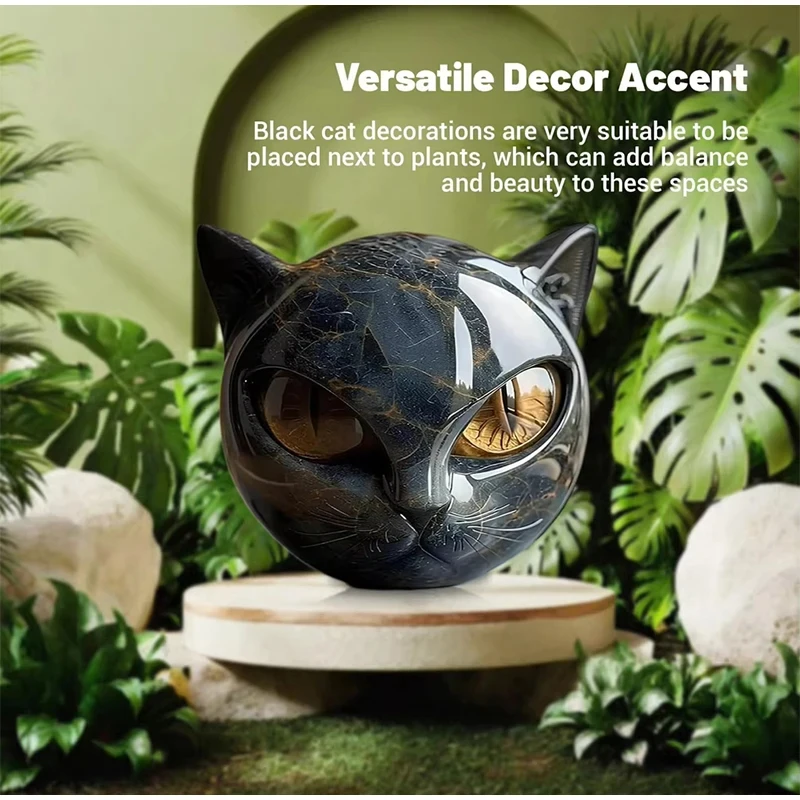 Black Cat Stone Figurine Resin Cat Head Healing Stone Marble Texture Cat Stone Keepsake Gift Office Home Desktop Decoration
Black Cat Stone Figurine Resin Cat Head Healing Stone Marble Texture Cat Stone Keepsake Gift Office Home Desktop Decoration