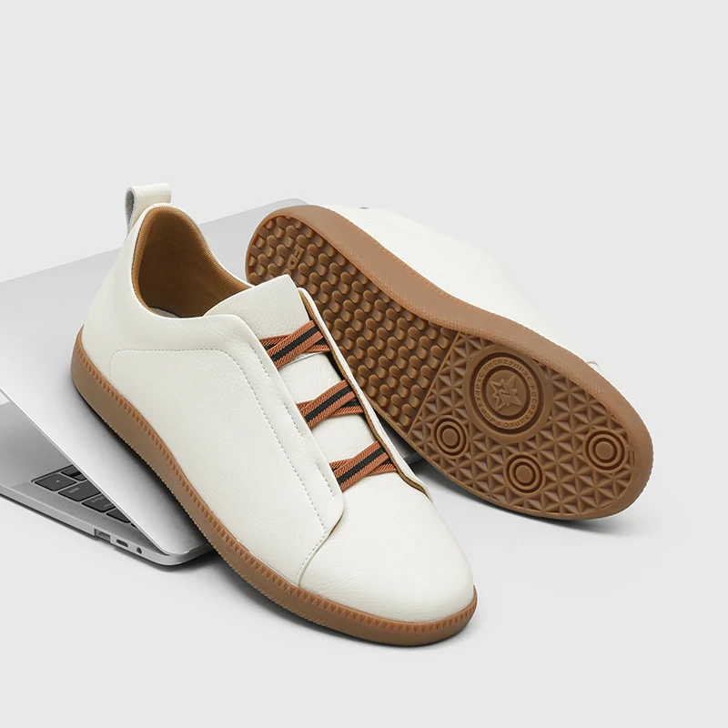 Trendy Casual Slip-On Men's Board Shoes Classic Low-Top Comfortable Commuter White Sneakers British Style Leather Loafers
Trendy Casual Slip-On Men's Board Shoes Classic Low-Top Comfortable Commuter White Sneakers British Style Leather Loafers