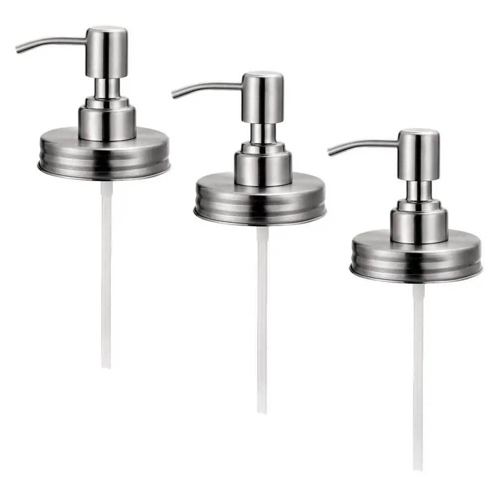 3 Pcs Stainless Steel Pump Head Dispenser for Jar Lid Nozzle Bottle Replacement Lotion Soap Dispenser Pressing Type
3 Pcs Stainless Steel Pump Head Dispenser for Jar Lid Nozzle Bottle Replacement Lotion Soap Dispenser Pressing Type