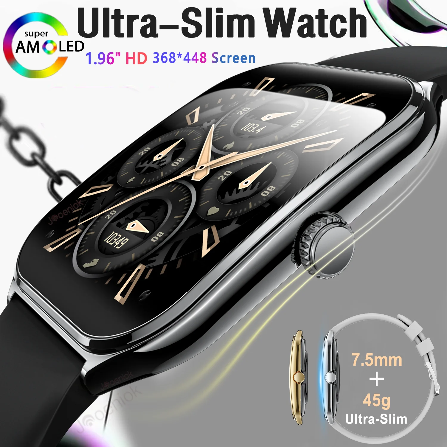 New Ultra Thin Smart Watch Men 1.96"AMOLED Screen Always Show Time AI Voice Heart Rate Waterproof BT Call Smartwatch Ladies
New Ultra Thin Smart Watch Men 1.96"AMOLED Screen Always Show Time AI Voice Heart Rate Waterproof BT Call Smartwatch Ladies