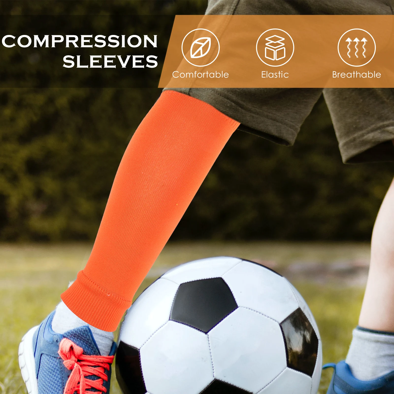 1pcs 1 Pair Breathable Football Leg Elastic Compression Calf Socks Skin-Friendly Sweat Absorbing Sports Sleeves For Men Running
1pcs 1 Pair Breathable Football Leg Elastic Compression Calf Socks Skin-Friendly Sweat Absorbing Sports Sleeves For Men Running