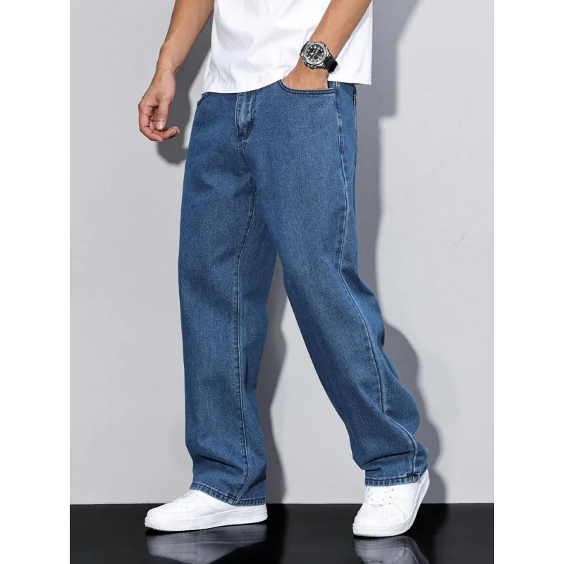 Casual Wide Leg Pants Men's Denim Jeans Comfortable Loose Fit Long Trousers Non-Stretch Fabric Unisex Drawstring Waist
Casual Wide Leg Pants Men's Denim Jeans Comfortable Loose Fit Long Trousers Non-Stretch Fabric Unisex Drawstring Waist