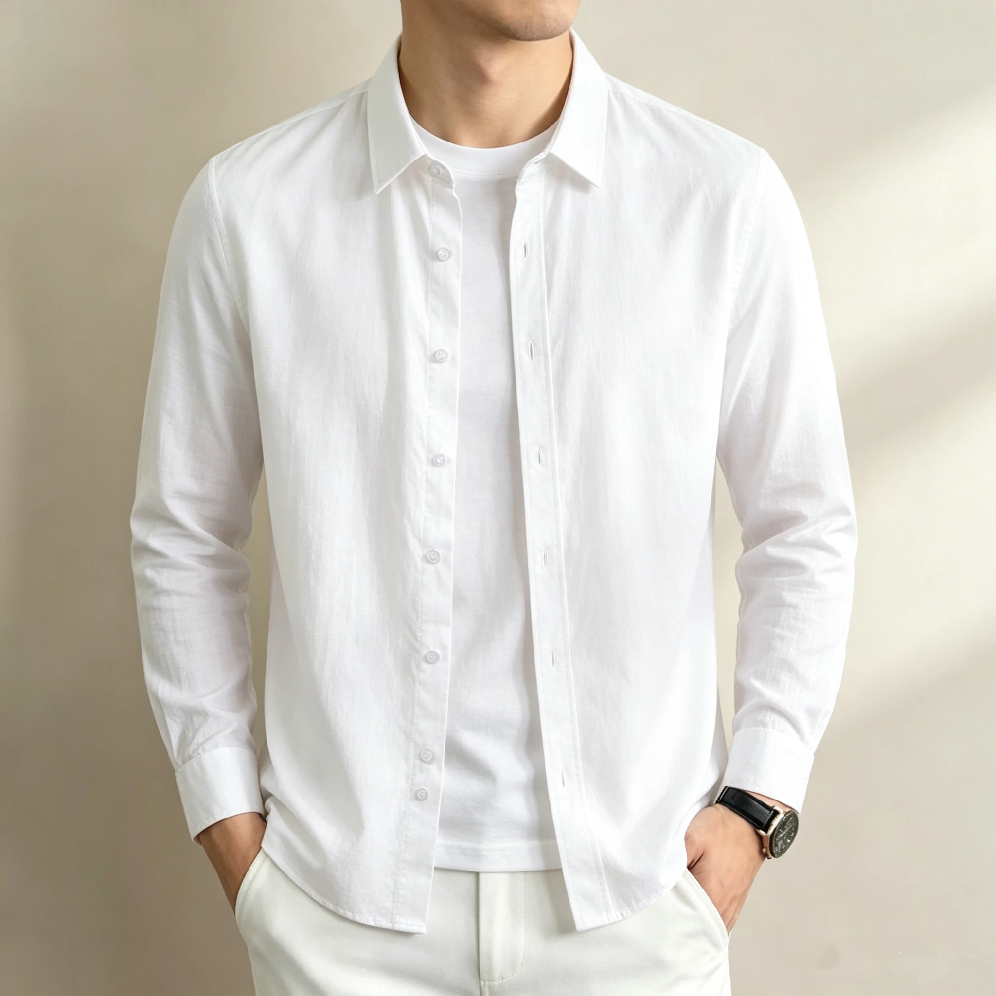 2026 Long-sleeved Shirt for Men's Combed Cotton High-end Casual Anti-wrinkle Men's Versatile Spring and Autumn Linen Loose Shirt
2026 Long-sleeved Shirt for Men's Combed Cotton High-end Casual Anti-wrinkle Men's Versatile Spring and Autumn Linen Loose Shirt