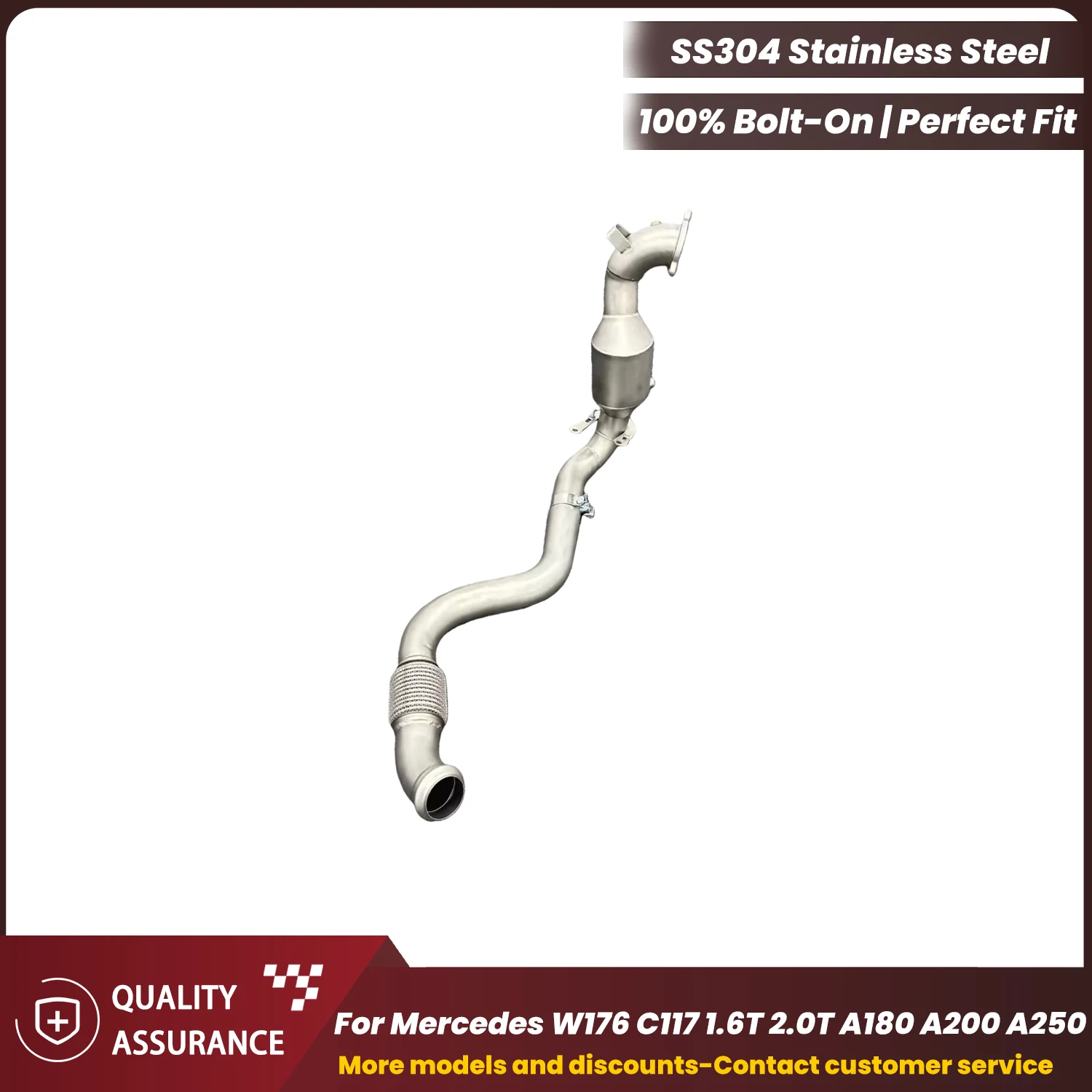ECCF Sports Downpipe With Heat Shield For Mercedes W176 C117 1.6T 2.0T A180 A200 High Flow Aggressive Sound Performance Upgrade
ECCF Sports Downpipe With Heat Shield For Mercedes W176 C117 1.6T 2.0T A180 A200 High Flow Aggressive Sound Performance Upgrade
