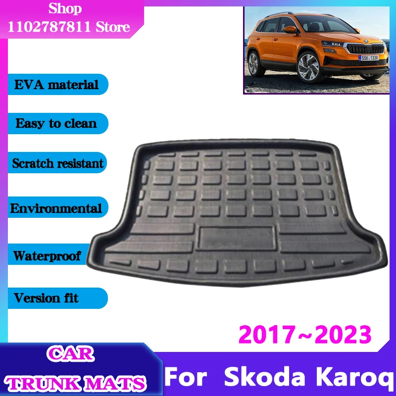 Коврики для багажника автомобиля Skoda Karoq NU7 2017 ~ 2023 2022, водонепроницаемый защитный Противоскользящий коврик для хранения багажа из ЭВА, автомобильные аксессуары
Коврики для багажника автомобиля Skoda Karoq NU7 2017 ~ 2023 2022, водонепроницаемый защитный Противоскользящий коврик для хранения багажа из ЭВА, автомобильные аксессуары