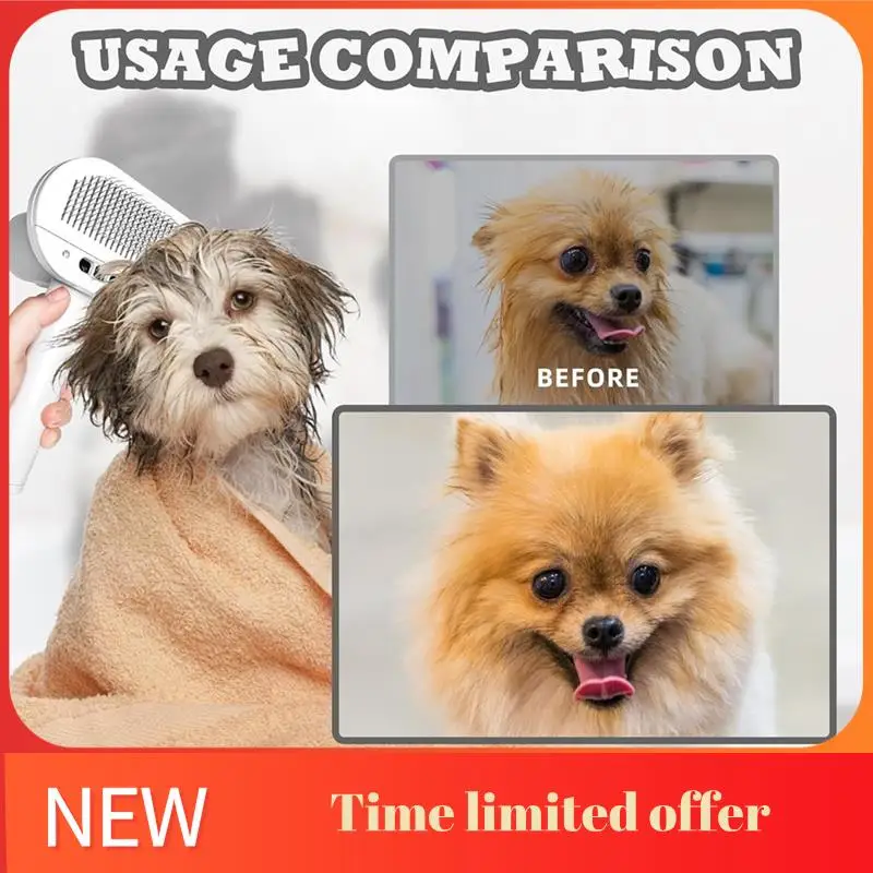 Pet Dryer And Brush With 3 Blowing Modes For Small And Medium Dogs/Cats, Low Noise EU Plug, Ideal For Pet Grooming
Pet Dryer And Brush With 3 Blowing Modes For Small And Medium Dogs/Cats, Low Noise EU Plug, Ideal For Pet Grooming