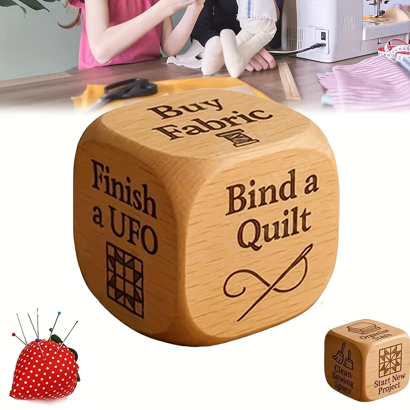 Engraved Quilting Dice Creative Sewing Tool for Quilters Seamstresses, Interactive Craft Gift with Task-Based Design
Engraved Quilting Dice Creative Sewing Tool for Quilters Seamstresses, Interactive Craft Gift with Task-Based Design