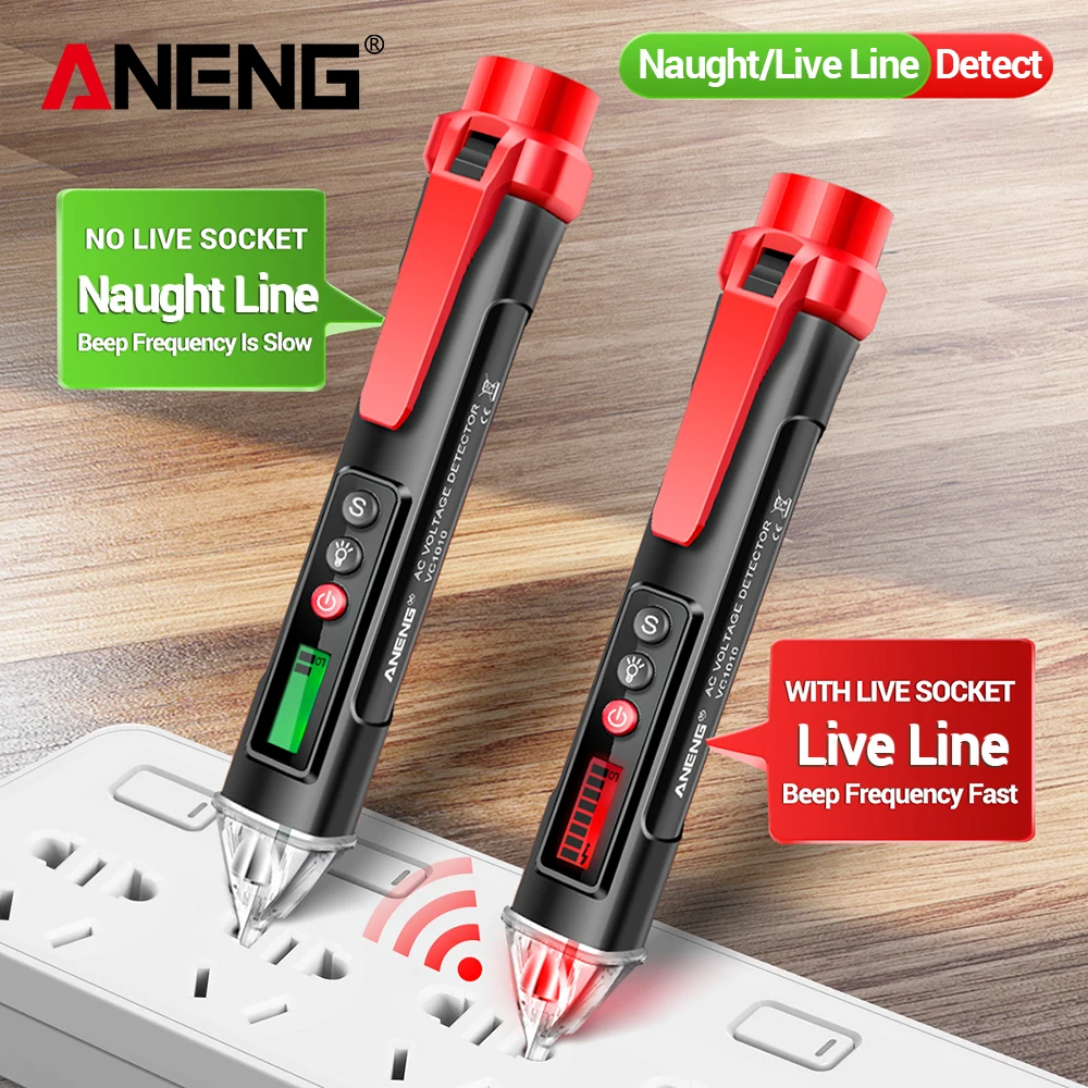 Voltage Pen Tester ANENG VC1010 12-1000V AC Detector Dual Sensitivity NCV Automotive Checker Home DIY Volt Stick Live Wire Tools
Voltage Pen Tester ANENG VC1010 12-1000V AC Detector Dual Sensitivity NCV Automotive Checker Home DIY Volt Stick Live Wire Tools