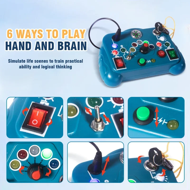 Scientific Experiment Analog Circuit Board Montessori Toys Busy Board Early Educational Toys for Toddler Sensory Board LED Light
Scientific Experiment Analog Circuit Board Montessori Toys Busy Board Early Educational Toys for Toddler Sensory Board LED Light