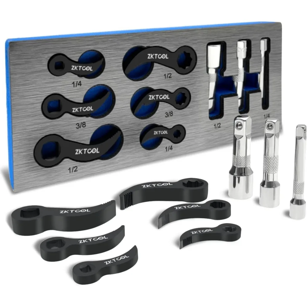 ZKTOOL 9 шт., комплект адаптеров для гаечных ключей, инструменты для головки адаптера лома, инструменты для ремонта автомобиля с половинным валом и удлинителем
ZKTOOL 9 шт., комплект адаптеров для гаечных ключей, инструменты для головки адаптера лома, инструменты для ремонта автомобиля с половинным валом и удлинителем