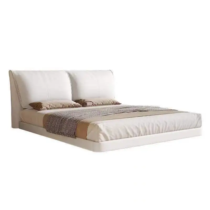 Italian minimalist suspended leather bed, master bedroom light luxury modern soft bed
Italian minimalist suspended leather bed, master bedroom light luxury modern soft bed