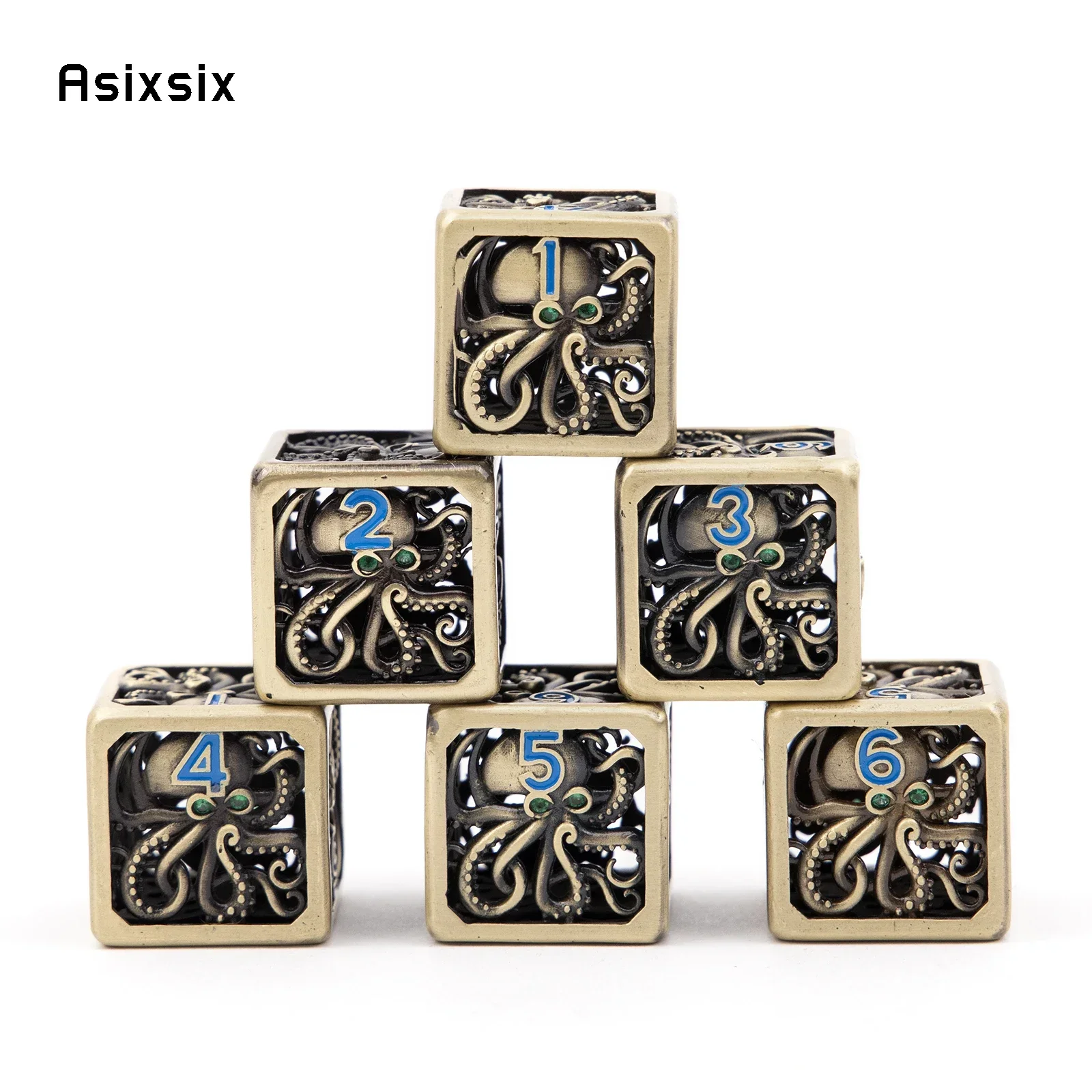 6 Pcs Yellow Blue Squid Hollow Metal , Dnd Dice Set Perfect For Card Games Board Games For Critical Role, Rpgs, D&D
6 Pcs Yellow Blue Squid Hollow Metal , Dnd Dice Set Perfect For Card Games Board Games For Critical Role, Rpgs, D&D