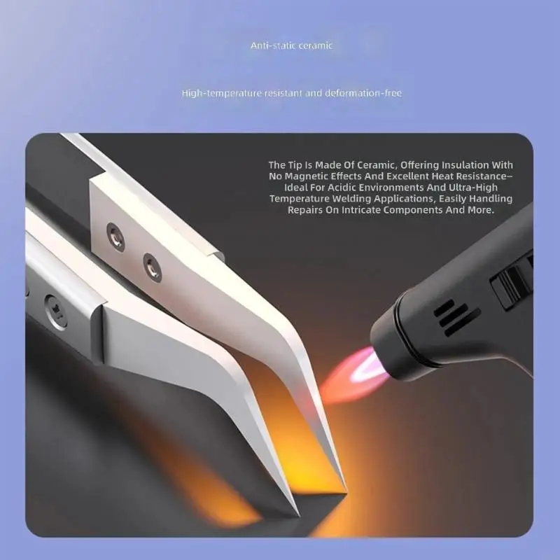 Ceramic Tipped Stainless Steel Tweezer Tips Heat Pointed Resistant Tweezer Electronic Soldering Tweezer M4YD
Ceramic Tipped Stainless Steel Tweezer Tips Heat Pointed Resistant Tweezer Electronic Soldering Tweezer M4YD