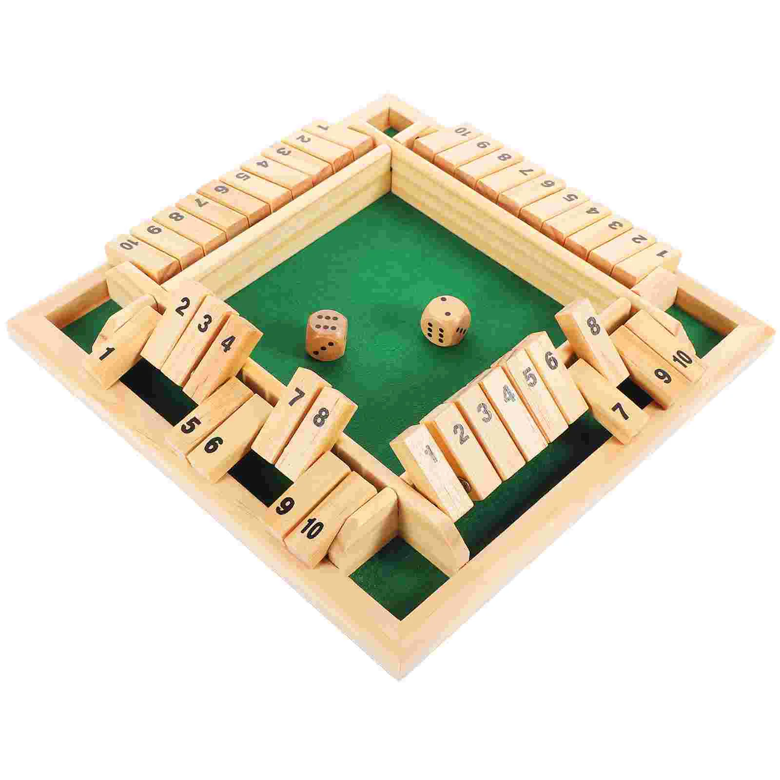 Wooden Shut The Box Game Four-Sided Flop Games Parent-Child Board Game Flip 10 Numbers Tabletop Games Educational Toys
Wooden Shut The Box Game Four-Sided Flop Games Parent-Child Board Game Flip 10 Numbers Tabletop Games Educational Toys