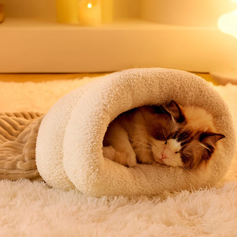 For Winter Warm Cat Sleeping Bag Soft Plush Cat Bed Comfortable Pet Bed For Cats Small Dogs Kitten Tunnel Nest Cat Accessor
For Winter Warm Cat Sleeping Bag Soft Plush Cat Bed Comfortable Pet Bed For Cats Small Dogs Kitten Tunnel Nest Cat Accessor