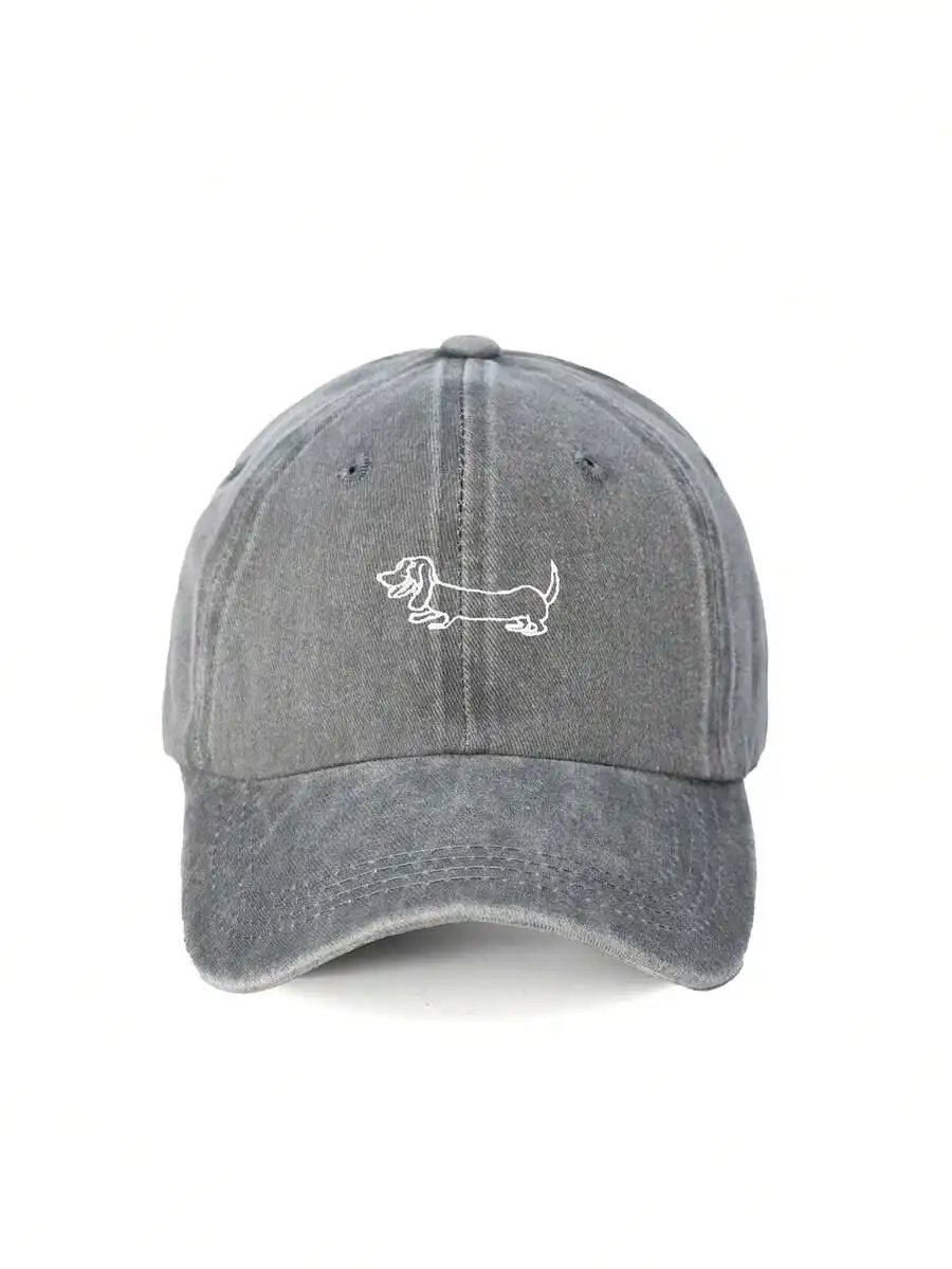 Washed Denim Baseball Cap With Embroidered Dachshund Line Art Adjustable Casual Hat For Adults
Washed Denim Baseball Cap With Embroidered Dachshund Line Art Adjustable Casual Hat For Adults