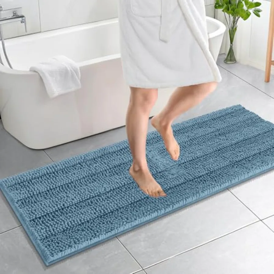 Thick Bathroom Runner Rugs 59x20, Absorbent Chenille Striped Bath Rugs, Rubber Backing, Machine Wash, Extra Long Bath Mats for
Thick Bathroom Runner Rugs 59x20, Absorbent Chenille Striped Bath Rugs, Rubber Backing, Machine Wash, Extra Long Bath Mats for