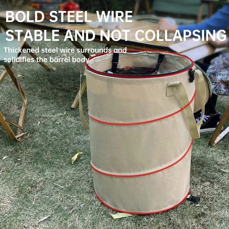 Складной холщовый мусорный бак для кемпинга: круглое ведро для хранения и утилизации отходов на открытом воздухе, в саду и на дворе
Складной холщовый мусорный бак для кемпинга: круглое ведро для хранения и утилизации отходов на открытом воздухе, в саду и на дворе