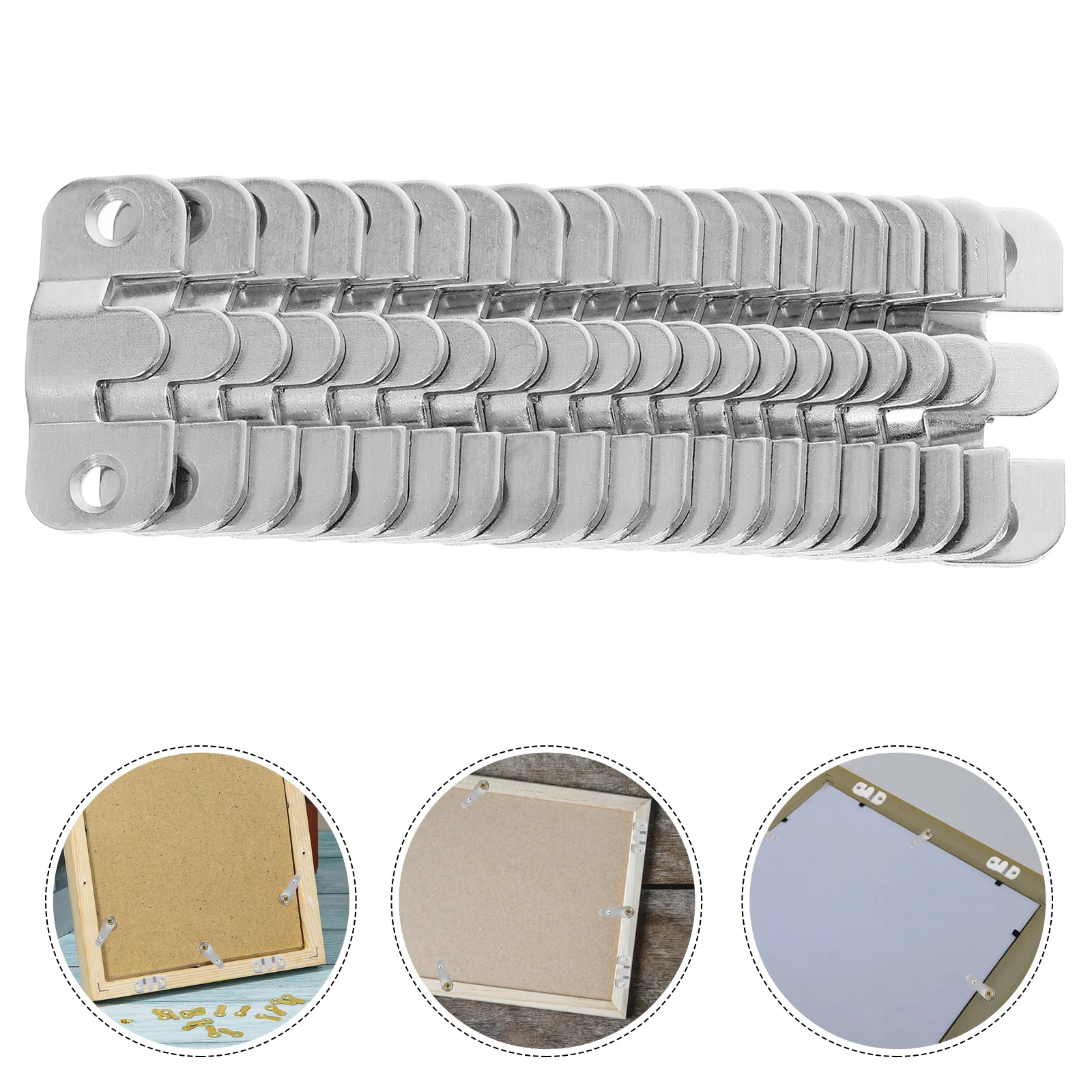 20 PCS Photo Frame Hanging Picture Back Buckle Interlocking Heavy-duty Mounting Hardware Furniture Clips Hangers Iron
20 PCS Photo Frame Hanging Picture Back Buckle Interlocking Heavy-duty Mounting Hardware Furniture Clips Hangers Iron