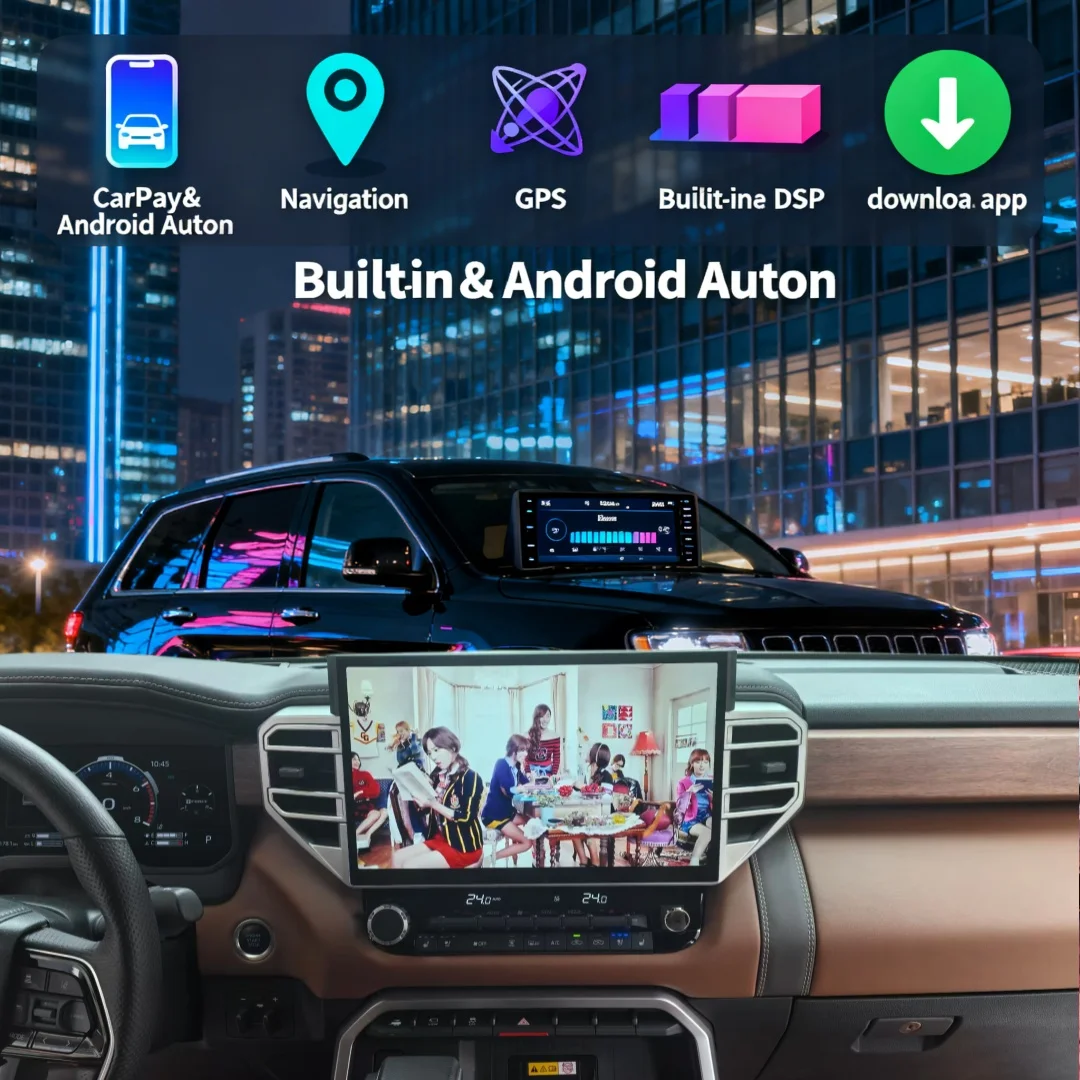 14,6-дюймовый QLED-экран с Android 13 для Toyota Tundra Sequoia 2020-2024, автомобильная магнитола с CarPlay, стерео, GPS, DSP, мультимедийный видеоплеер
14,6-дюймовый QLED-экран с Android 13 для Toyota Tundra Sequoia 2020-2024, автомобильная магнитола с CarPlay, стерео, GPS, DSP, мультимедийный видеоплеер