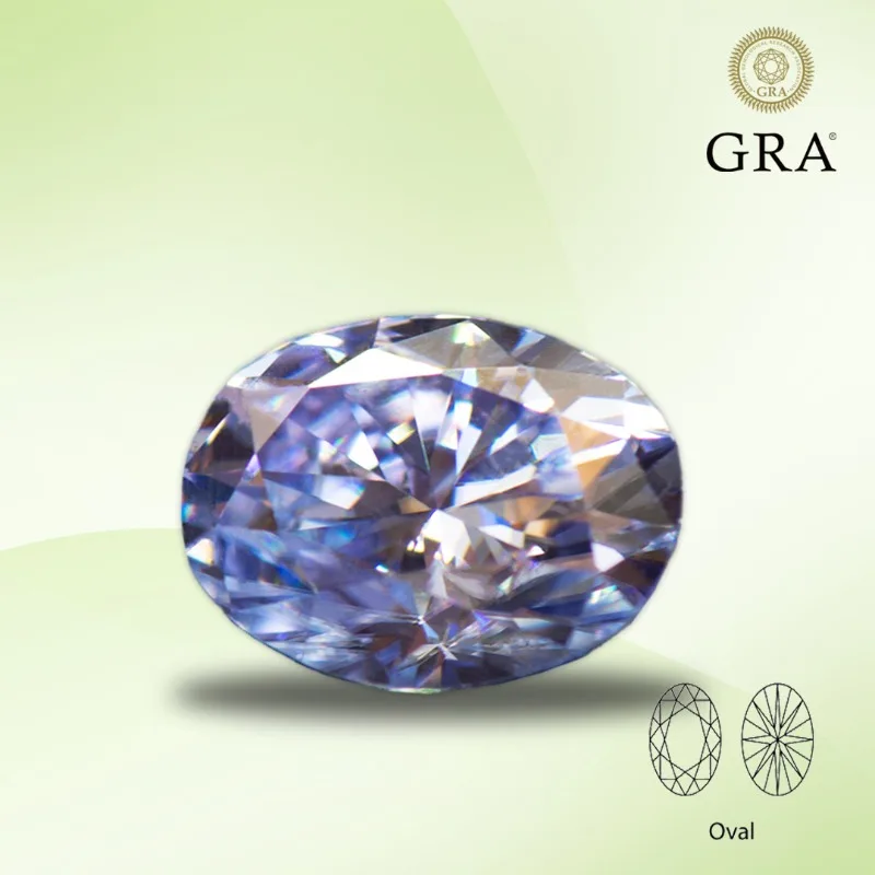 Moissanite Diamond Lavender Color Oval Cut Lab Grown Synthetic Gemstone for DIY Jewelry Making Materials with GRA Certificate
Moissanite Diamond Lavender Color Oval Cut Lab Grown Synthetic Gemstone for DIY Jewelry Making Materials with GRA Certificate