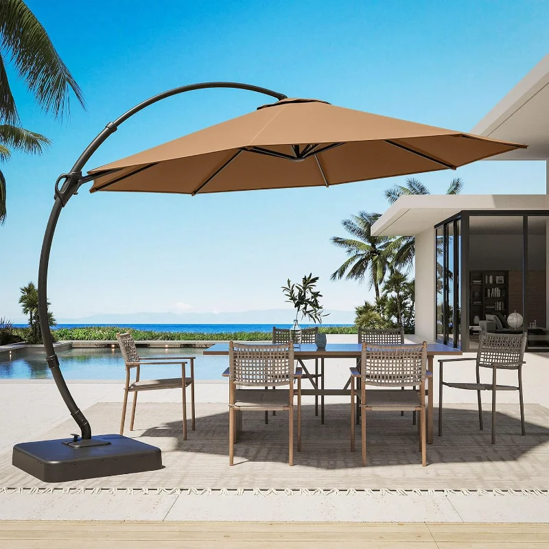 LAUSAINT HOME Outdoor Patio Umbrella with Base Included, 12ft Large Sun Shade Cantilever Umbrella Deluxe Curvy Aluminum
LAUSAINT HOME Outdoor Patio Umbrella with Base Included, 12ft Large Sun Shade Cantilever Umbrella Deluxe Curvy Aluminum