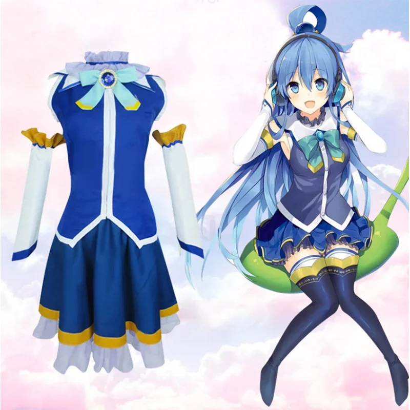Женский костюм для косплея в стиле аниме «Боже благословение Аква», униформа, комплект платьев, женский праздничный наряд, маскировочная одежда
Женский костюм для косплея в стиле аниме «Боже благословение Аква», униформа, комплект платьев, женский праздничный наряд, маскировочная одежда