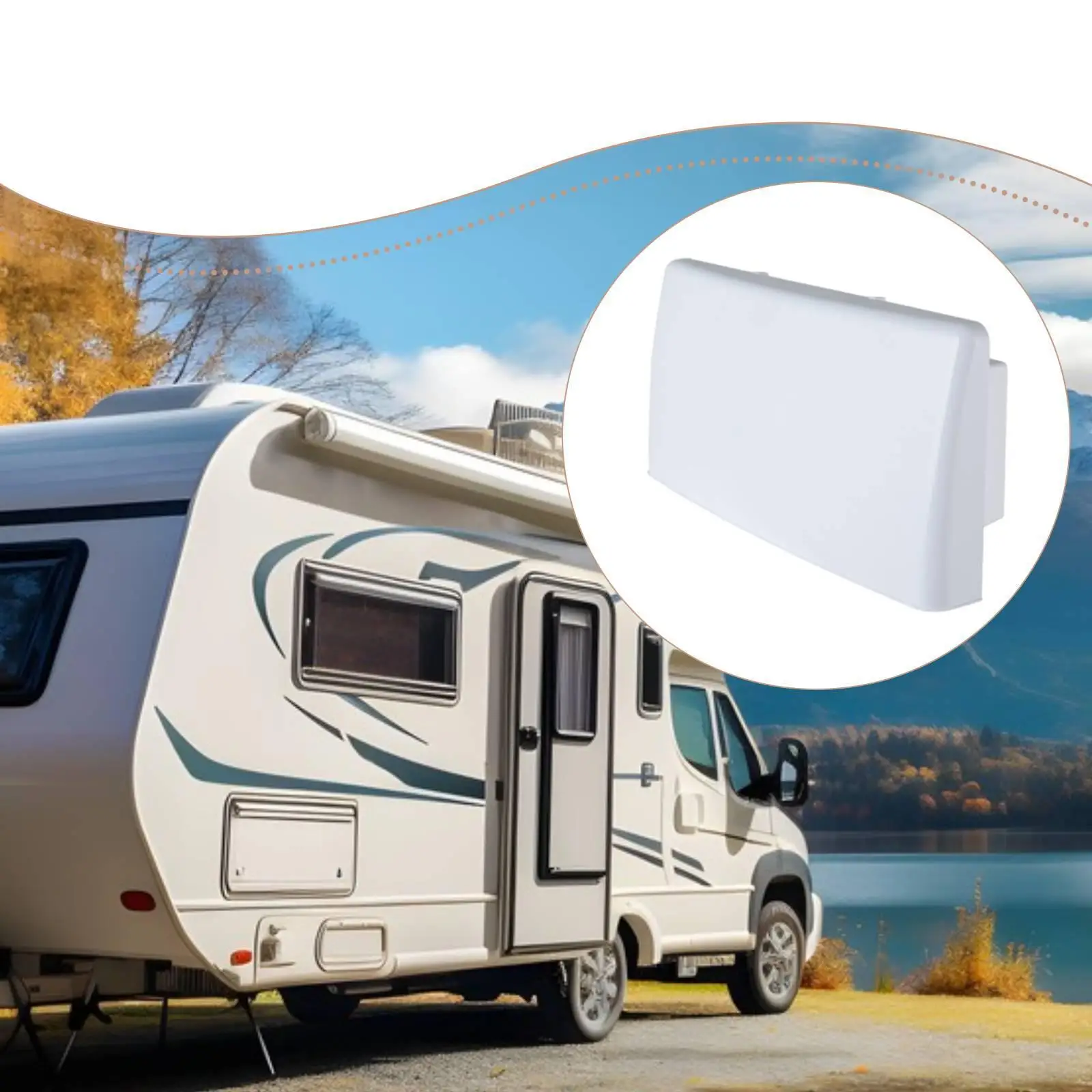 RV Side Wall Vent Cover Rainproof Design Downward Air Outlet Aerodynamic Socket Style Base RV Ventilation Accessory
RV Side Wall Vent Cover Rainproof Design Downward Air Outlet Aerodynamic Socket Style Base RV Ventilation Accessory