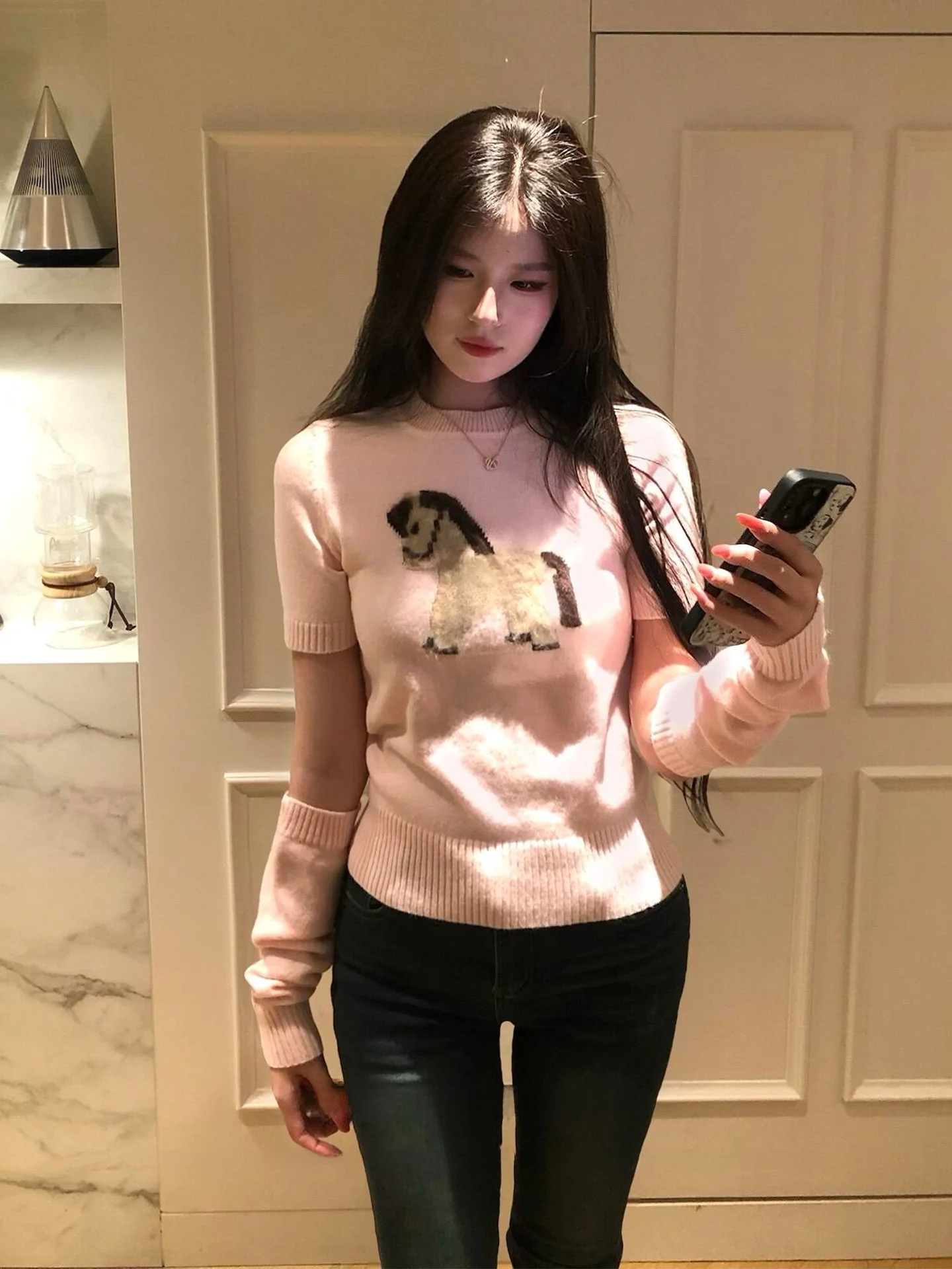 Spring New Style Women's Short Sleeve Knitted Sweater Pink Slim Fit Inner Wear Base Shirt Korean Style Top Commute Style
Spring New Style Women's Short Sleeve Knitted Sweater Pink Slim Fit Inner Wear Base Shirt Korean Style Top Commute Style