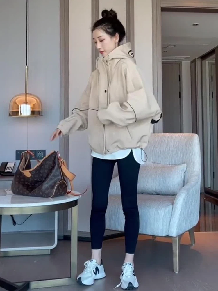 Spring Autumn 2026 New Chic American ort Women's Jaet Fce Lined Zipper Closure Casual Outerwear Faionable Outer Layer
Spring Autumn 2026 New Chic American ort Women's Jaet Fce Lined Zipper Closure Casual Outerwear Faionable Outer Layer