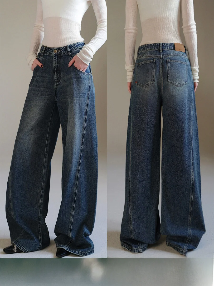 Mogas Long Green Spirit Pants Wide Leg Loose Fit Floor Length Women's Jeans Casual Washed Cotton Zipper Closure Everyday Wear
Mogas Long Green Spirit Pants Wide Leg Loose Fit Floor Length Women's Jeans Casual Washed Cotton Zipper Closure Everyday Wear