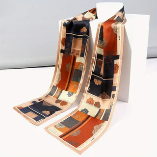 New silk scarf women's strip printing spring and summer versatile streamer Korean decorative small scarf narrow scarf headband
New silk scarf women's strip printing spring and summer versatile streamer Korean decorative small scarf narrow scarf headband