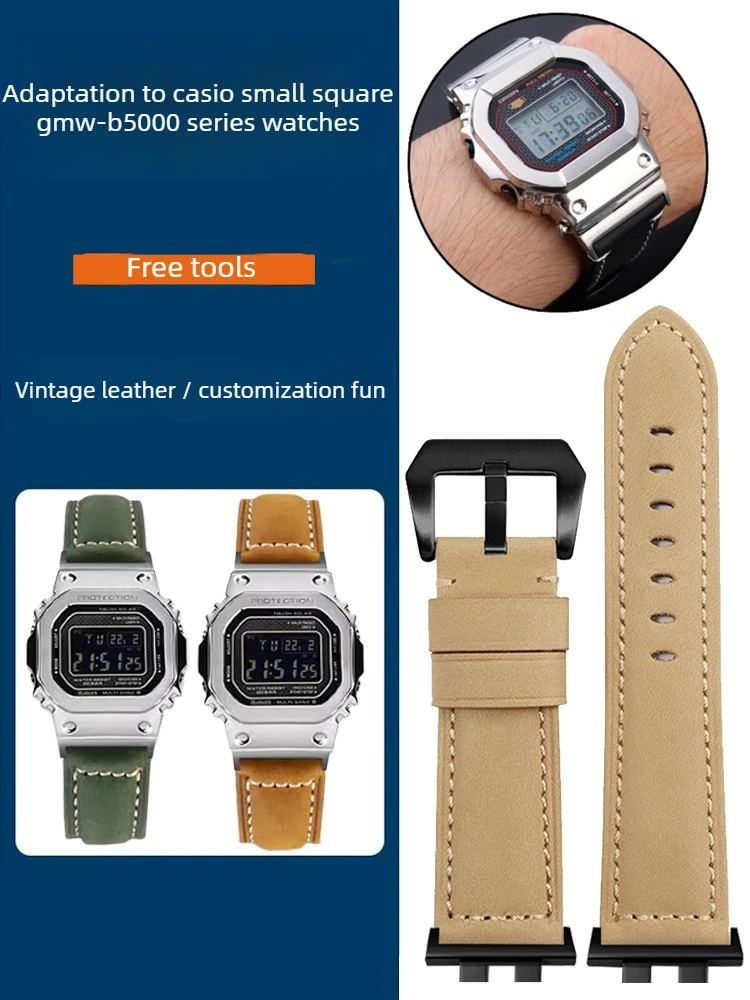 Подходит для часов Casio Small Square GMW-B5000 Series, модифицированный ремешок из золотистой и серебристой кожи в стиле ретро.
Подходит для часов Casio Small Square GMW-B5000 Series, модифицированный ремешок из золотистой и серебристой кожи в стиле ретро.
