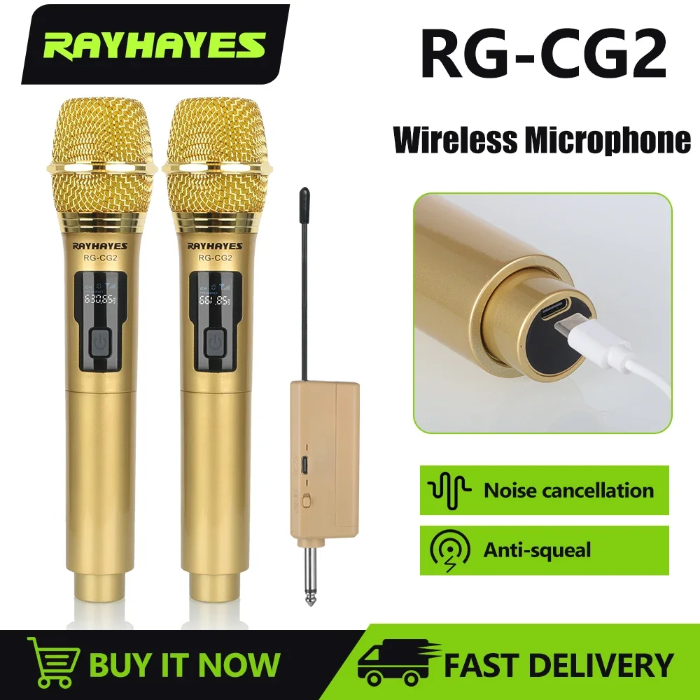 RAYHAYES RG-CG2 Wireless Microphone High-quality microphone core with intelligent noise reduction Suitable for speeches parties
RAYHAYES RG-CG2 Wireless Microphone High-quality microphone core with intelligent noise reduction Suitable for speeches parties