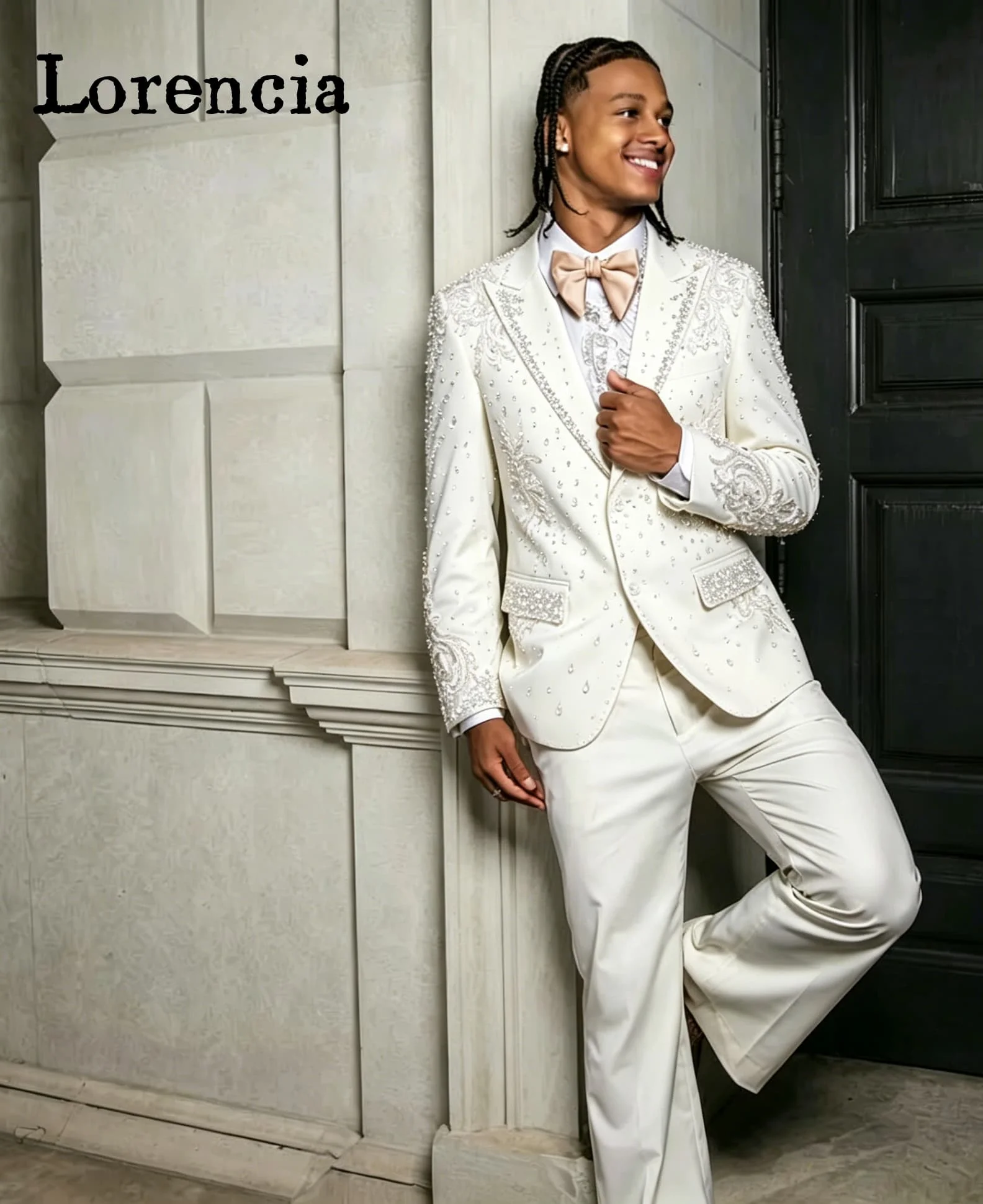 Customized Rhinestone 2 Piece Sets Intricate Groom Party Male Blazer Pant Slim Fit Tuxedo Formal Wedding Groom Suit Ropa Hombre
Customized Rhinestone 2 Piece Sets Intricate Groom Party Male Blazer Pant Slim Fit Tuxedo Formal Wedding Groom Suit Ropa Hombre