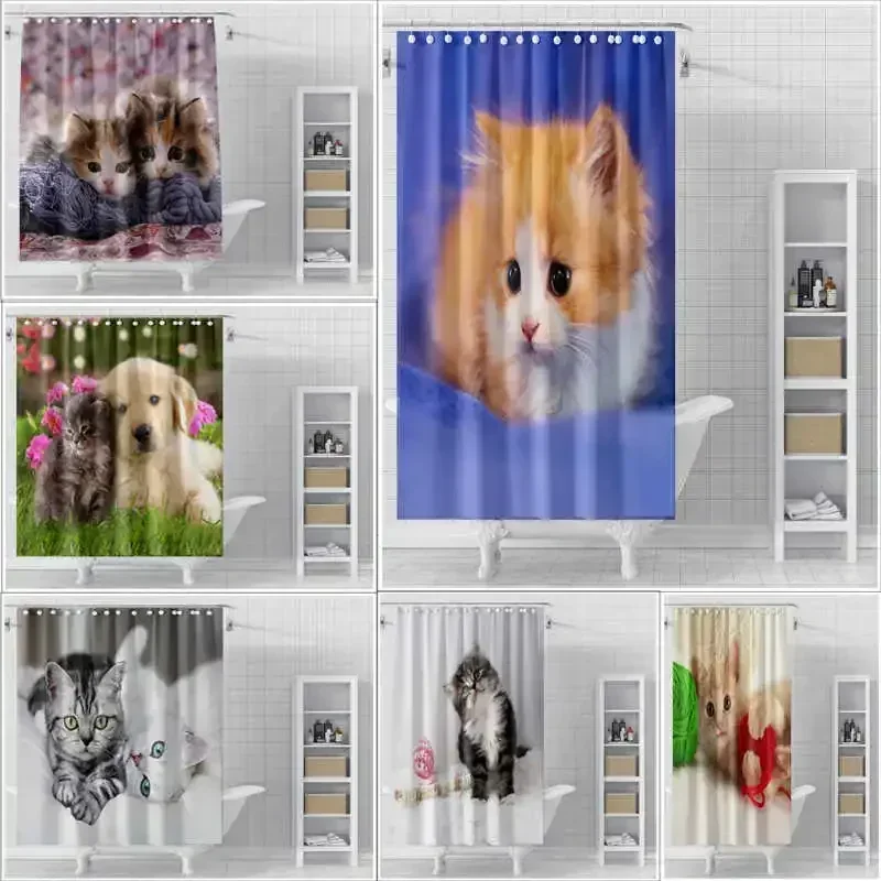 Partition Curtain with Cartoon Cat Pattern Thickened Polyester Cloth Waterproof Shower Curtain
Partition Curtain with Cartoon Cat Pattern Thickened Polyester Cloth Waterproof Shower Curtain