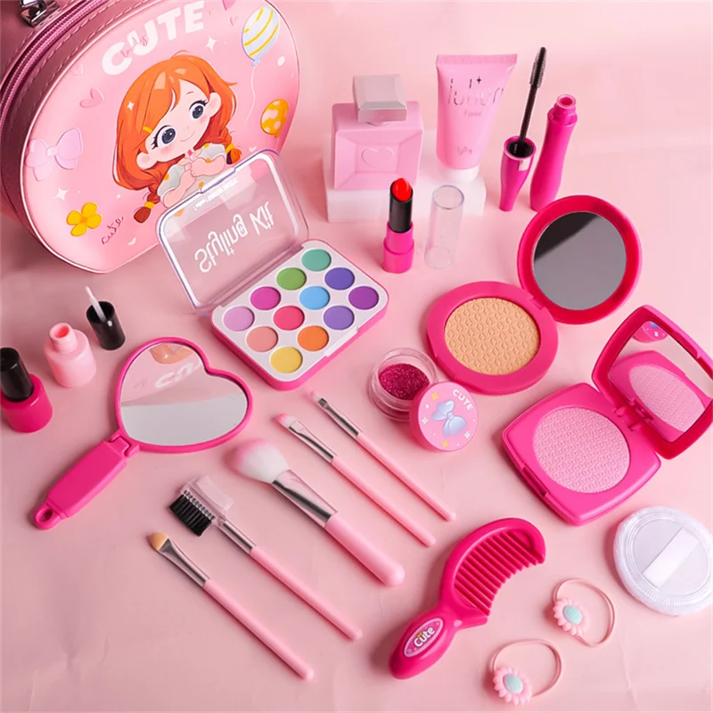 Pink Simulation Make up Cosmetics Set Kids Play House Toys Pretend Makeup Simulation Lipstick Nail Paint Educational Toys Girls
Pink Simulation Make up Cosmetics Set Kids Play House Toys Pretend Makeup Simulation Lipstick Nail Paint Educational Toys Girls