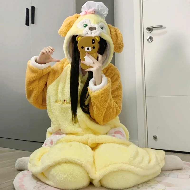 Disney Cookieann Pajamas Suit Kawaii Lucifer Autumn Winter Couple Home Clothing Cartoon Night-Robe Pants 2-Piece Set
Disney Cookieann Pajamas Suit Kawaii Lucifer Autumn Winter Couple Home Clothing Cartoon Night-Robe Pants 2-Piece Set