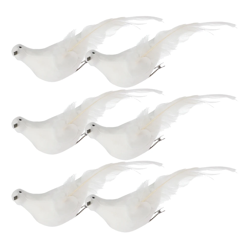 6 pcs Artificial Dove Birds Decorative naments White for Wedding Statue Lightweight Foam Doves 
6 pcs Artificial Dove Birds Decorative naments White for Wedding Statue Lightweight Foam Doves