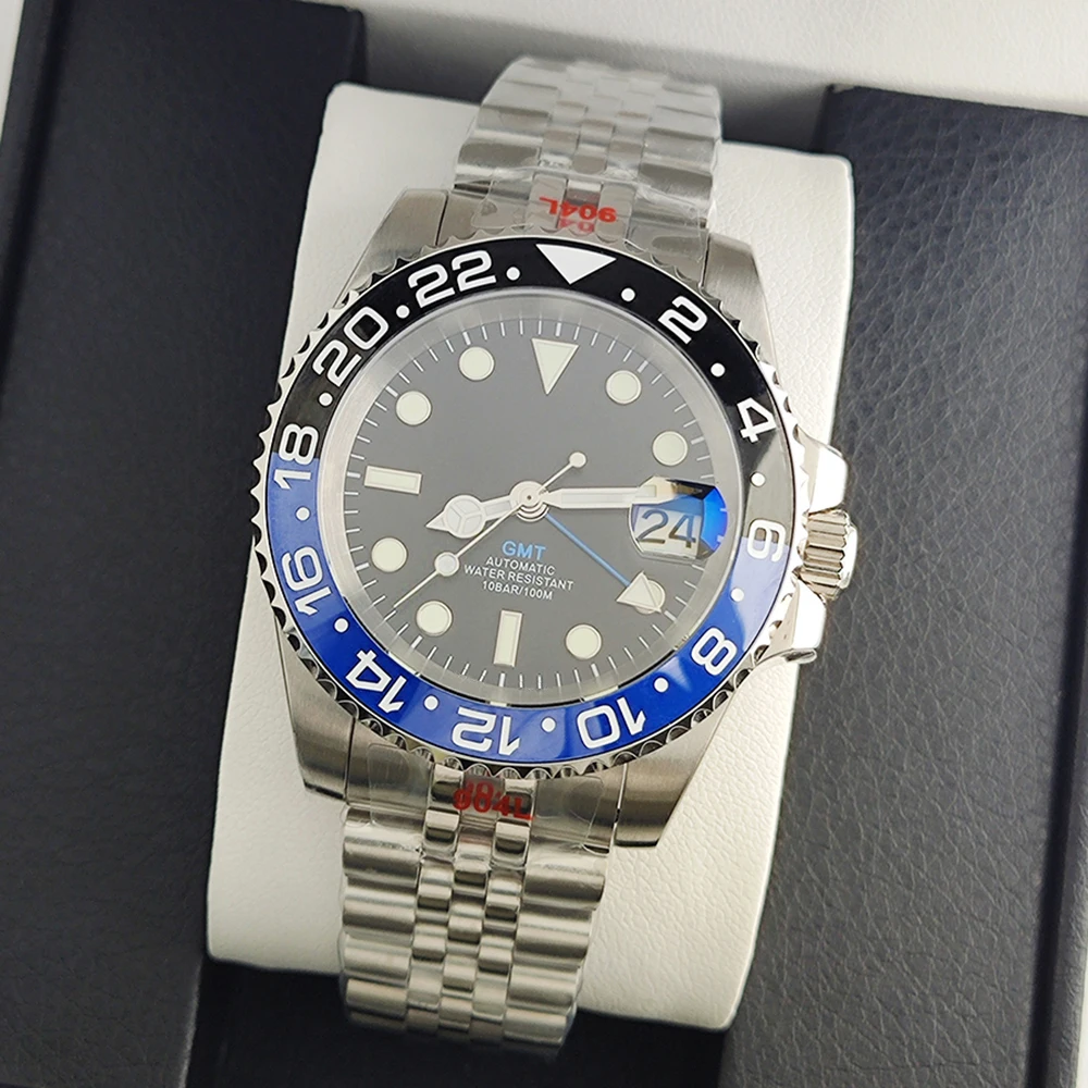 GMT Watches Men's Luxury Automatic Mechanical Wristwatch Sapphire Glass 40MM Stainless Steel Waterproof Watch
GMT Watches Men's Luxury Automatic Mechanical Wristwatch Sapphire Glass 40MM Stainless Steel Waterproof Watch